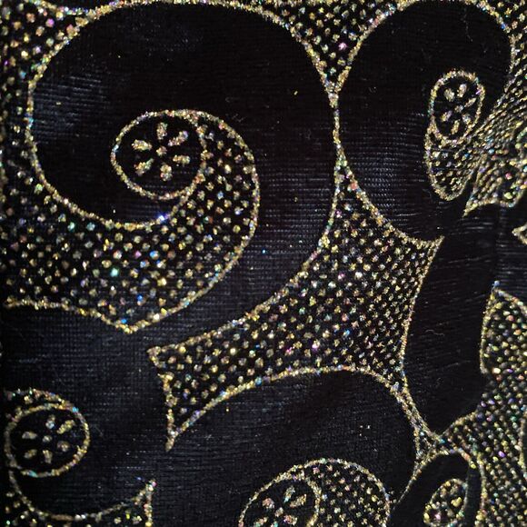 VTG Special Times By Patty O’Neil Black Velour Glitter Blazer & Skirt Sz 8 USA - Picture 6 of 11